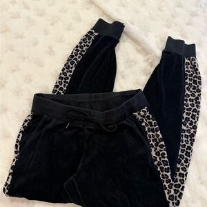Juicy Couture Black Pants with Leopard Accent
